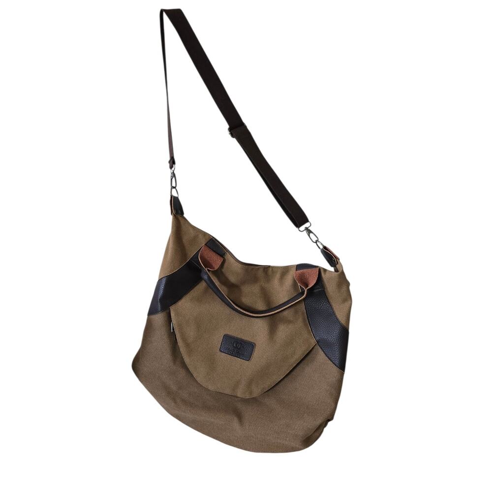 Grace Callie Boho Shoulder Messenger Bag Purse Zipper Close Canvas